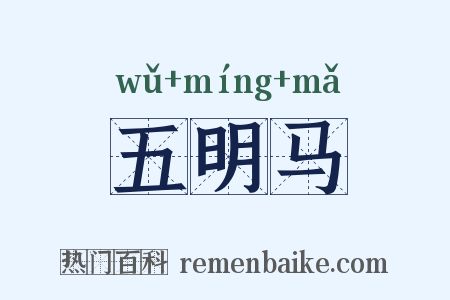 五明马是什么意思的图片